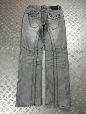 Vintage Y2k Flared Faded Japanese Jeans 90s rare