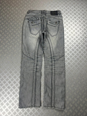 Vintage Y2k Flared Faded Japanese Jeans 90s rare
