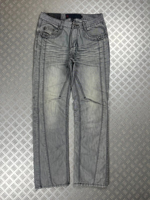 Vintage Y2k Flared Faded Japanese Jeans 90s rare