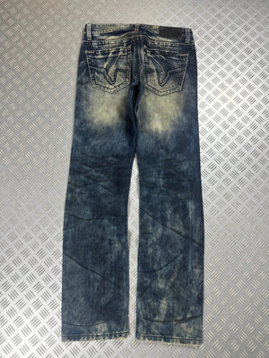 Vintage Faded y2k Japanese Hip Hop Denim jeans 90s