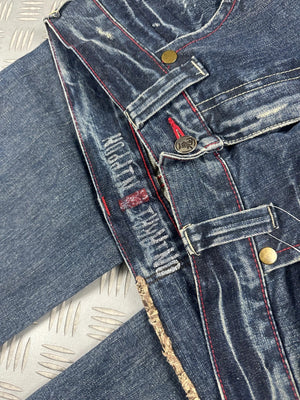 Vintage Oniarai Y2k Flared Japanese Jeans 2000s