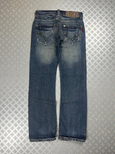 Vintage Oniarai Y2k Flared Japanese Jeans 2000s