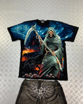 Vintage Skull Paradise y2k Graphic t-shirt affliction style 2000s