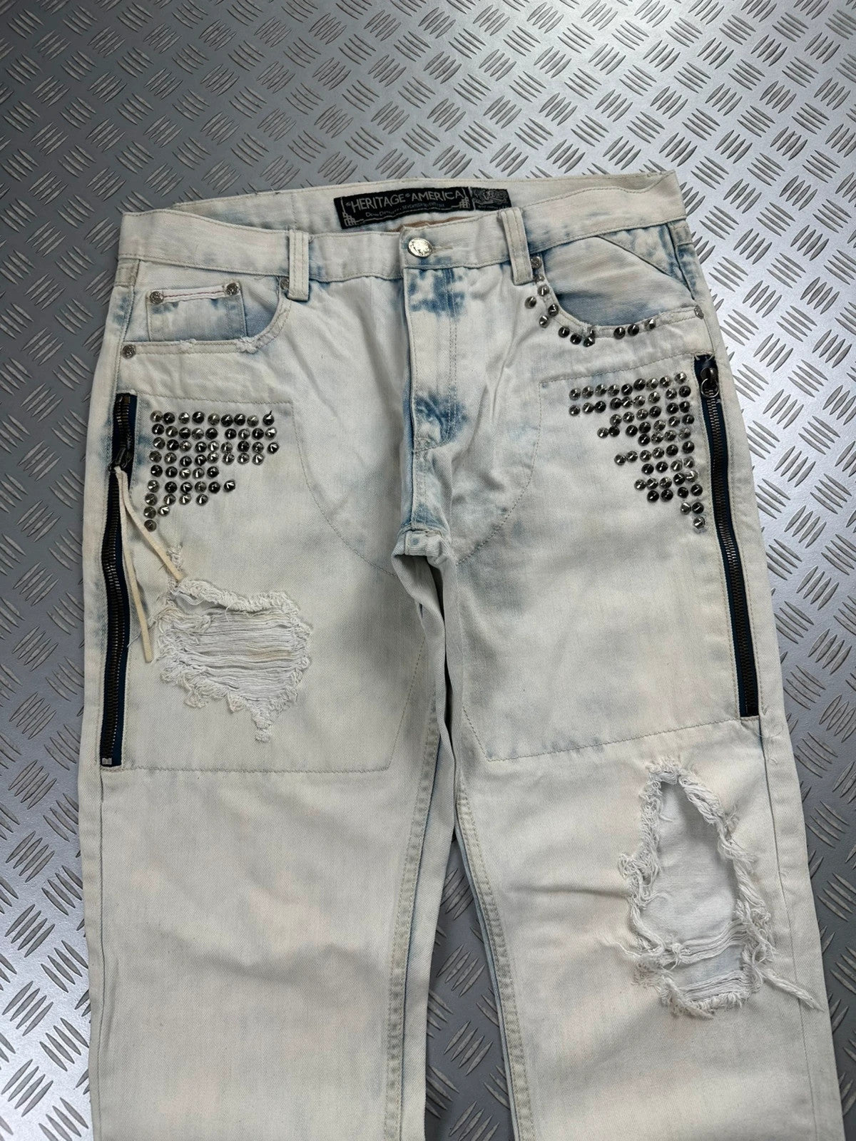 Vintage Jewerly y2k Faded Japanese goth emo Jeans 2000s rare