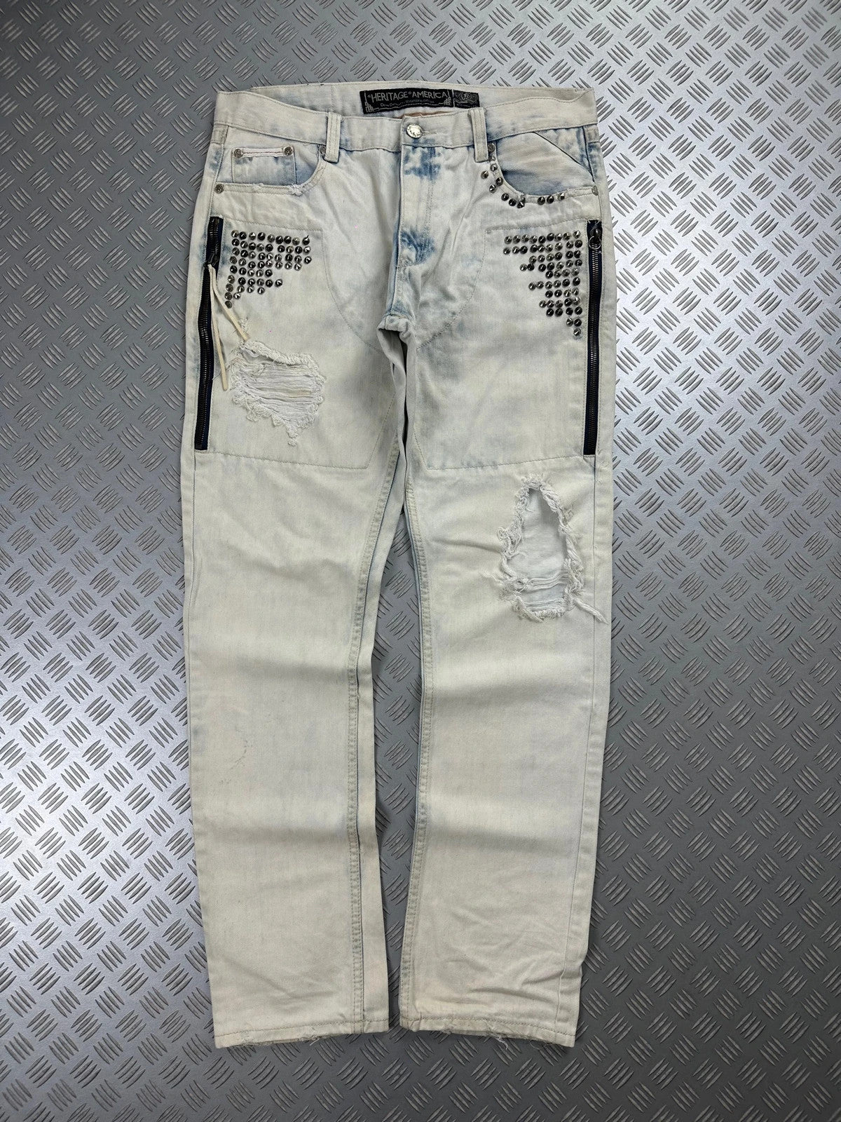 Vintage Jewerly y2k Faded Japanese goth emo Jeans 2000s rare