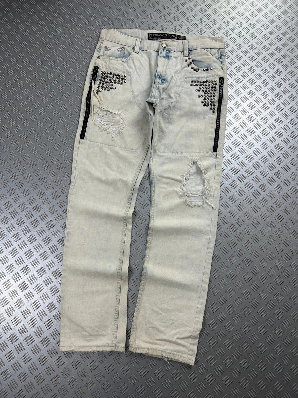 Vintage Jewerly y2k Faded Japanese goth emo Jeans 2000s rare