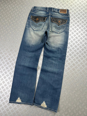 Vintage Big Train Y2k Hip Hop Japanese tribal Jeans 2000s