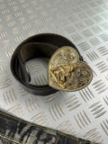 Vintage y2k leather belt 2000s rare