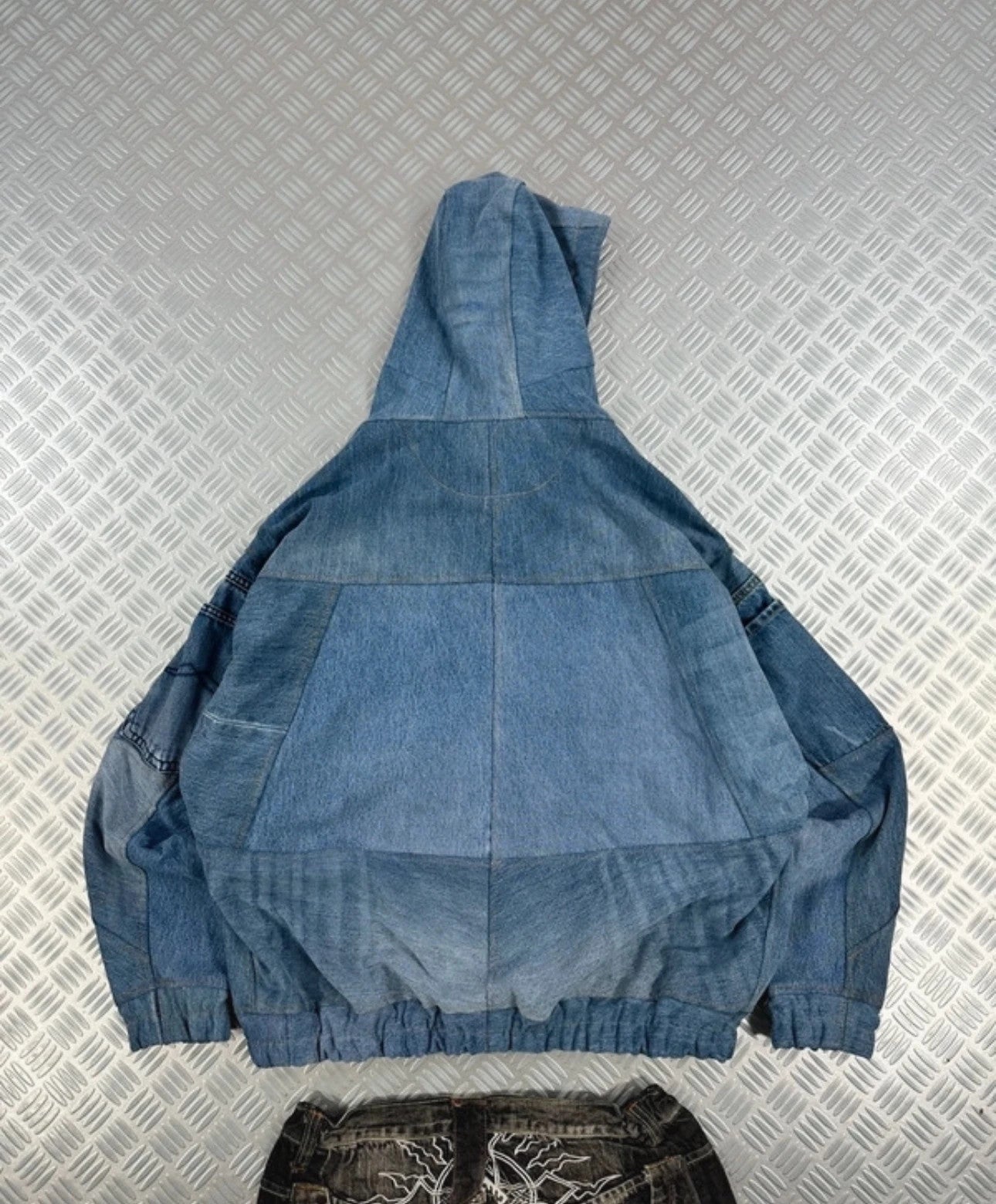 Y2k bomber Hooded full zip Up Jacket Carhartt boxy fit 2000s handmade