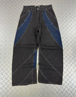 Vintage Hip Hop Denim y2k Baggy Jeans 2000s handmade
