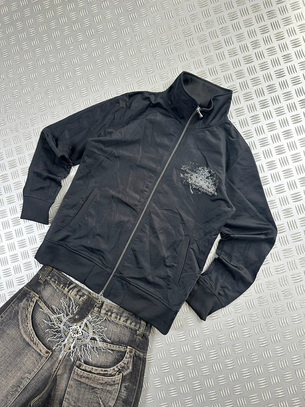 Vintage Semantic Design y2k Hip Hop Jacket 2000s