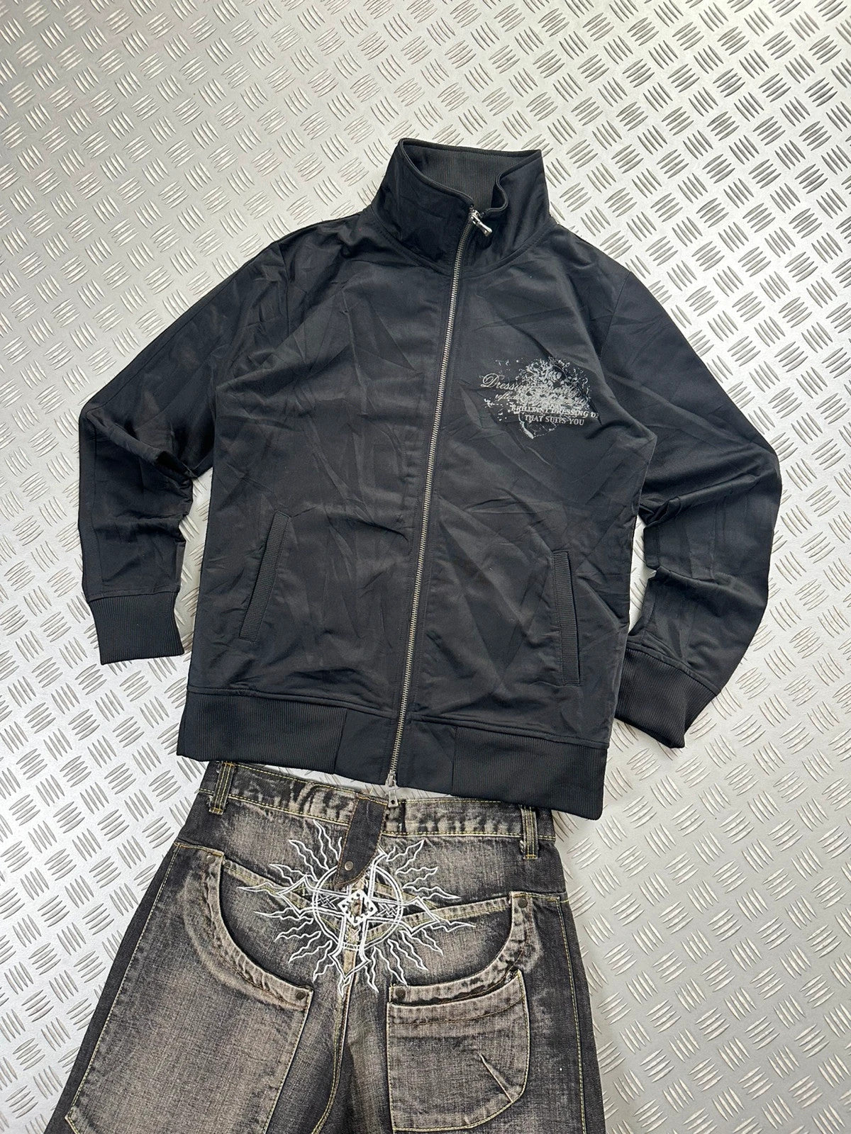 Vintage Semantic Design y2k Hip Hop Jacket 2000s