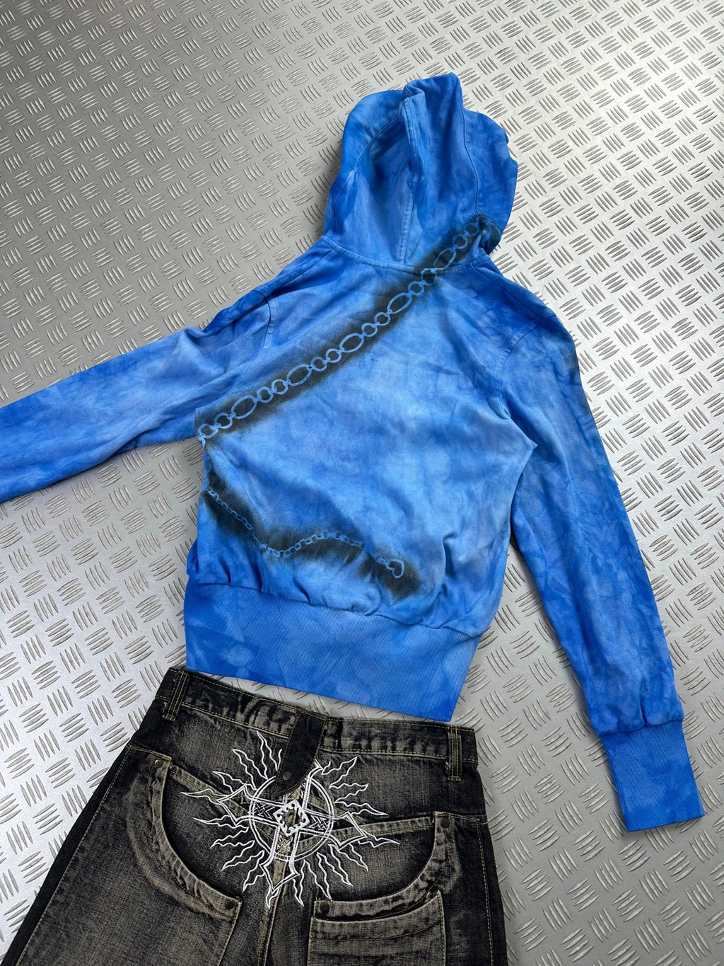 Vintage Flared Nike y2k Hoodie 2000s crop fit boxy
