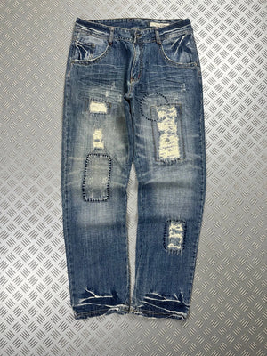Vintage Hip Hop y2k Denim Japanese Jeans 2000s