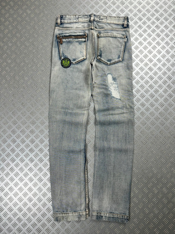 Vintage Faded y2k Japanese Hip Hop Denim Washed Jeans 2000s