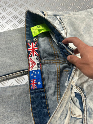 Vintage Faded y2k Japanese Hip Hop Denim Washed Jeans 2000s