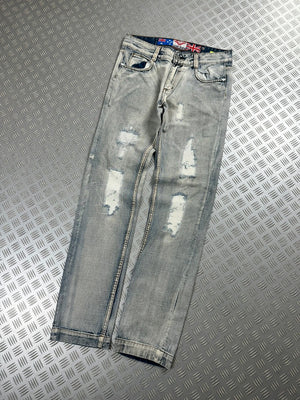 Vintage Faded y2k Japanese Hip Hop Denim Washed Jeans 2000s