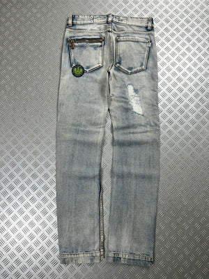 Vintage Faded y2k Japanese Hip Hop Denim Washed Jeans 2000s