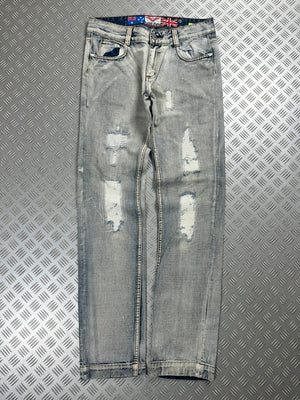 Vintage Faded y2k Japanese Hip Hop Denim Washed Jeans 2000s