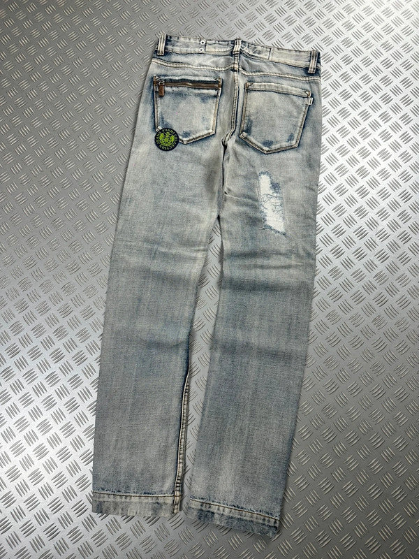 Vintage Faded y2k Japanese Hip Hop Denim Washed Jeans 2000s
