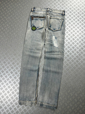 Vintage Faded y2k Japanese Hip Hop Denim Washed Jeans 2000s