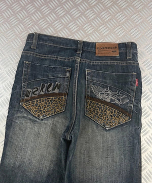Vintage y2k Flared Japanese Jeans 2000s