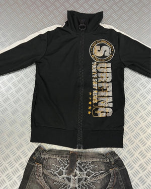 Vintage y2k Hip Hop Full zip Up Jacket 2000s