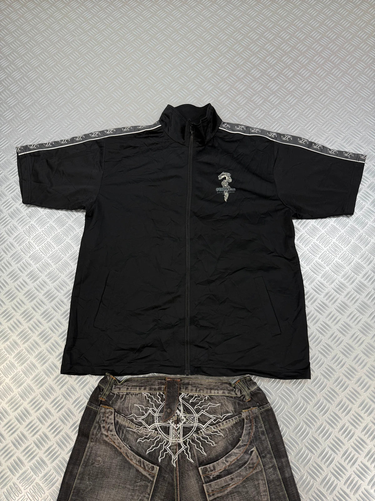 Vintage Tribal Hip Hop y2k Jacket 2000s short