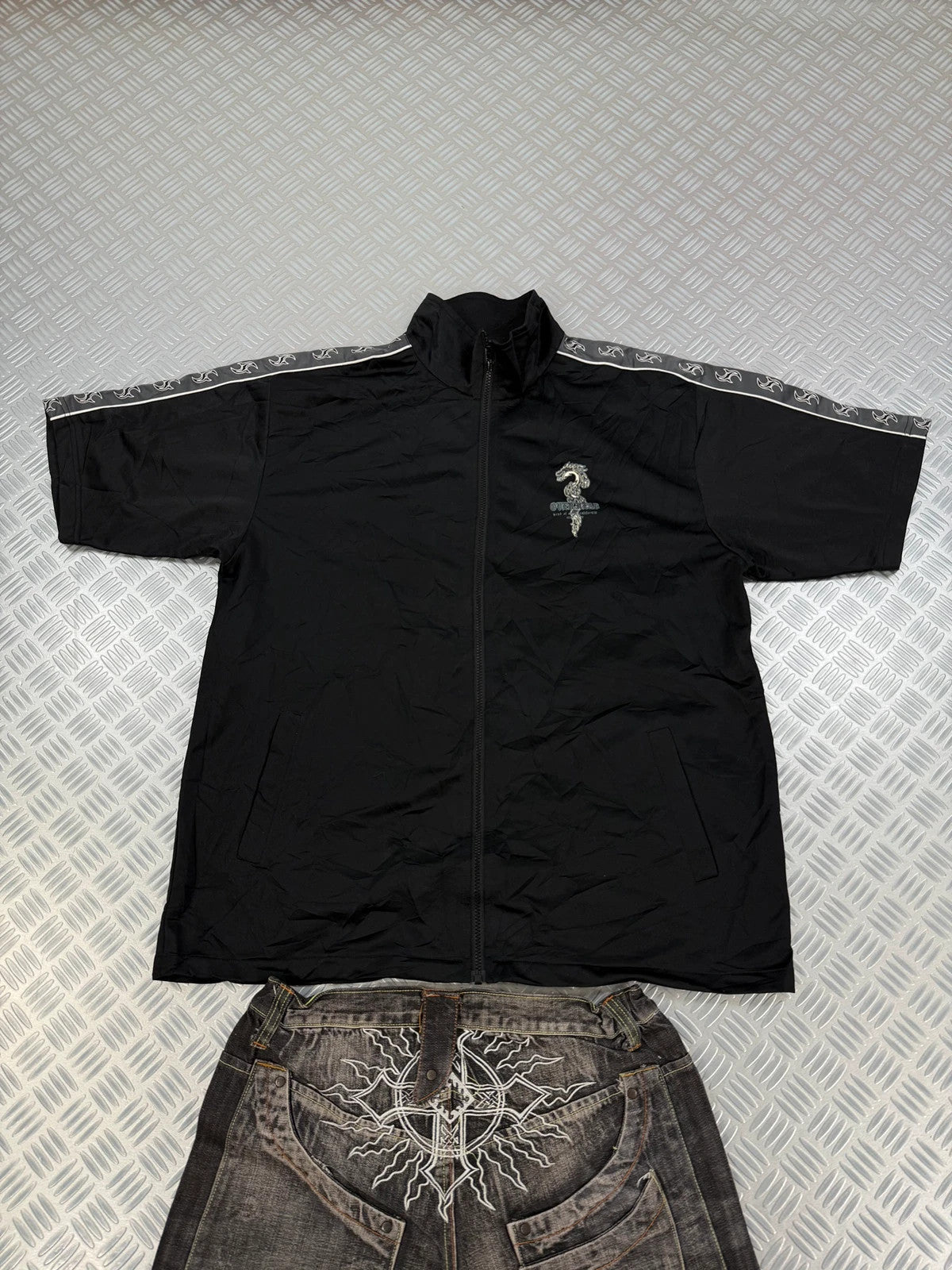 Vintage Tribal Hip Hop y2k Jacket 2000s short