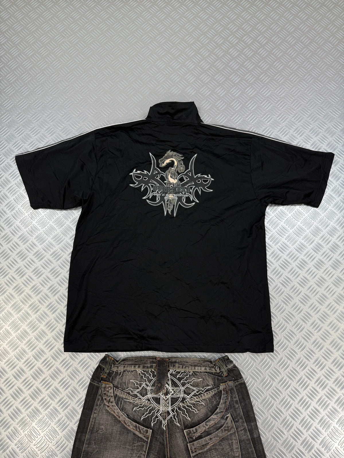 Vintage Tribal Hip Hop y2k Jacket 2000s short