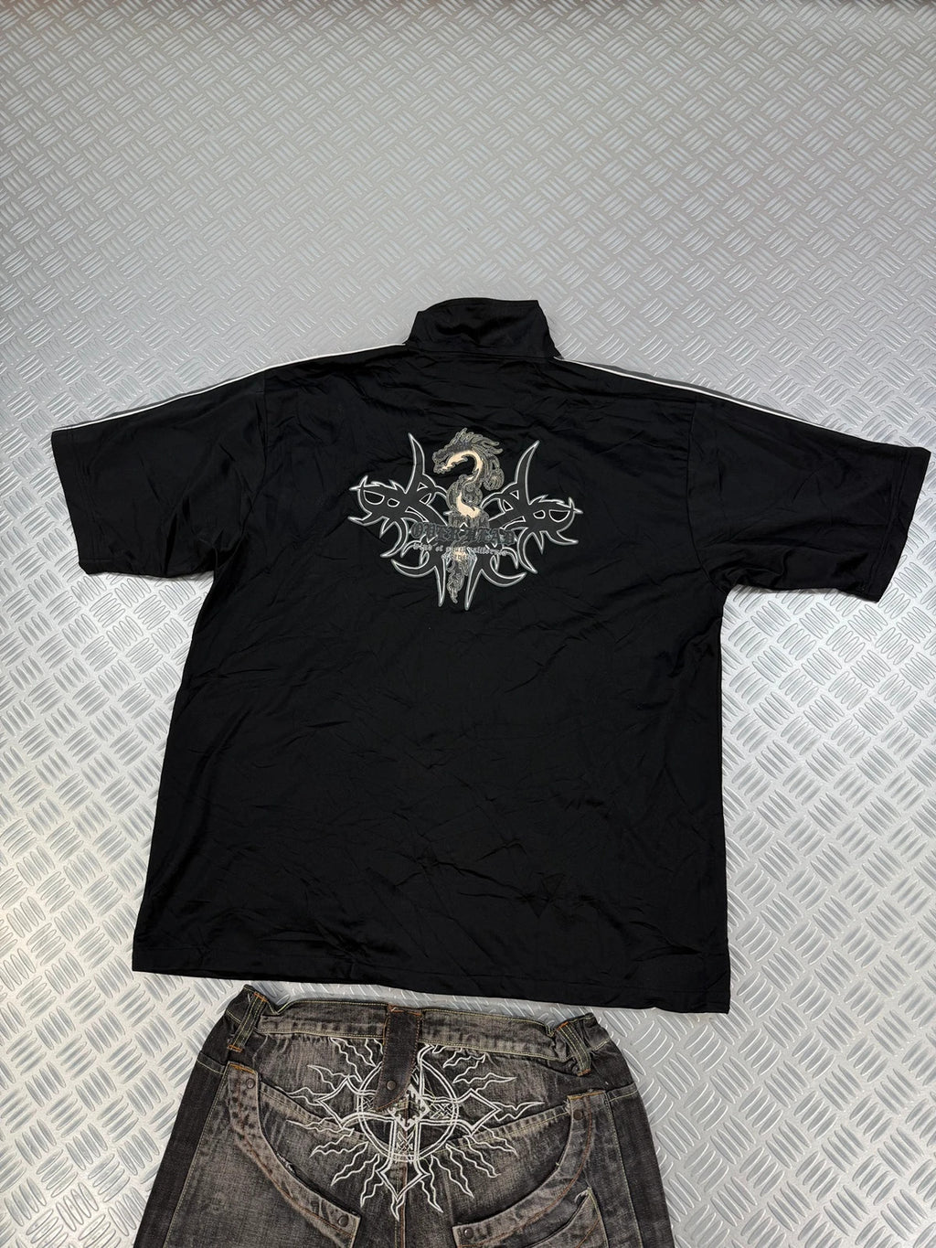 Vintage Tribal Hip Hop y2k Jacket 2000s short