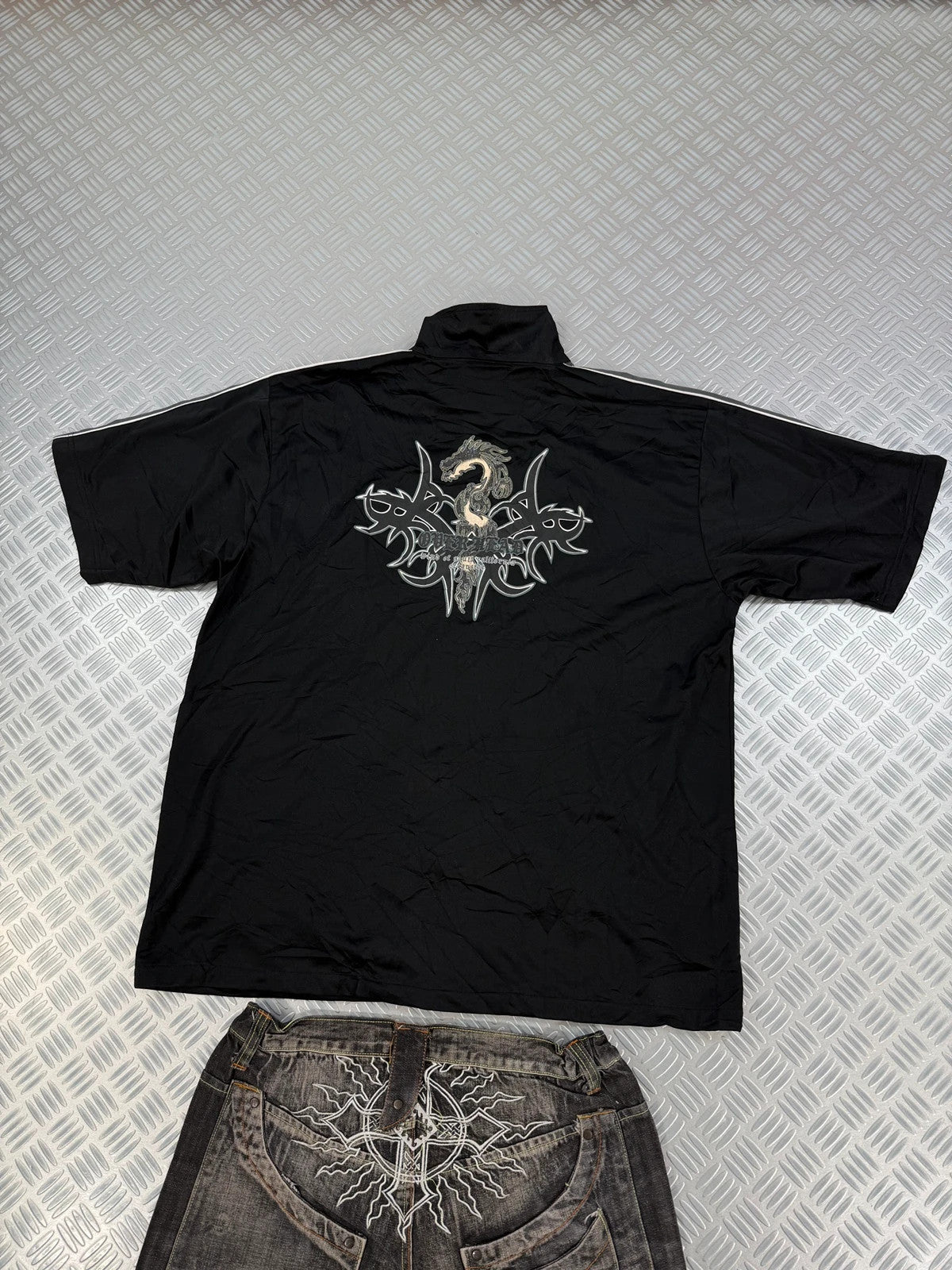 Vintage Tribal Hip Hop y2k Jacket 2000s short