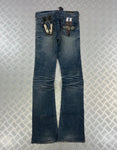 Vintage Hip Hop Y2K Japanese Boot cut Jeans tribal 2000s