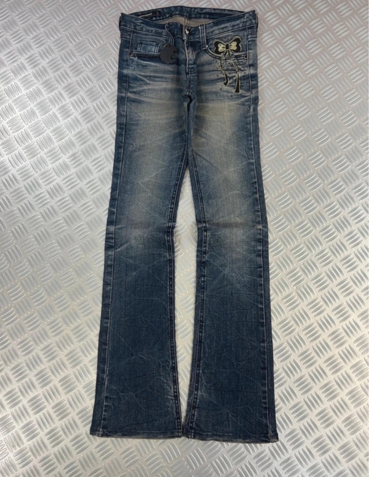 Vintage Hip Hop Y2K Japanese Boot cut Jeans tribal 2000s