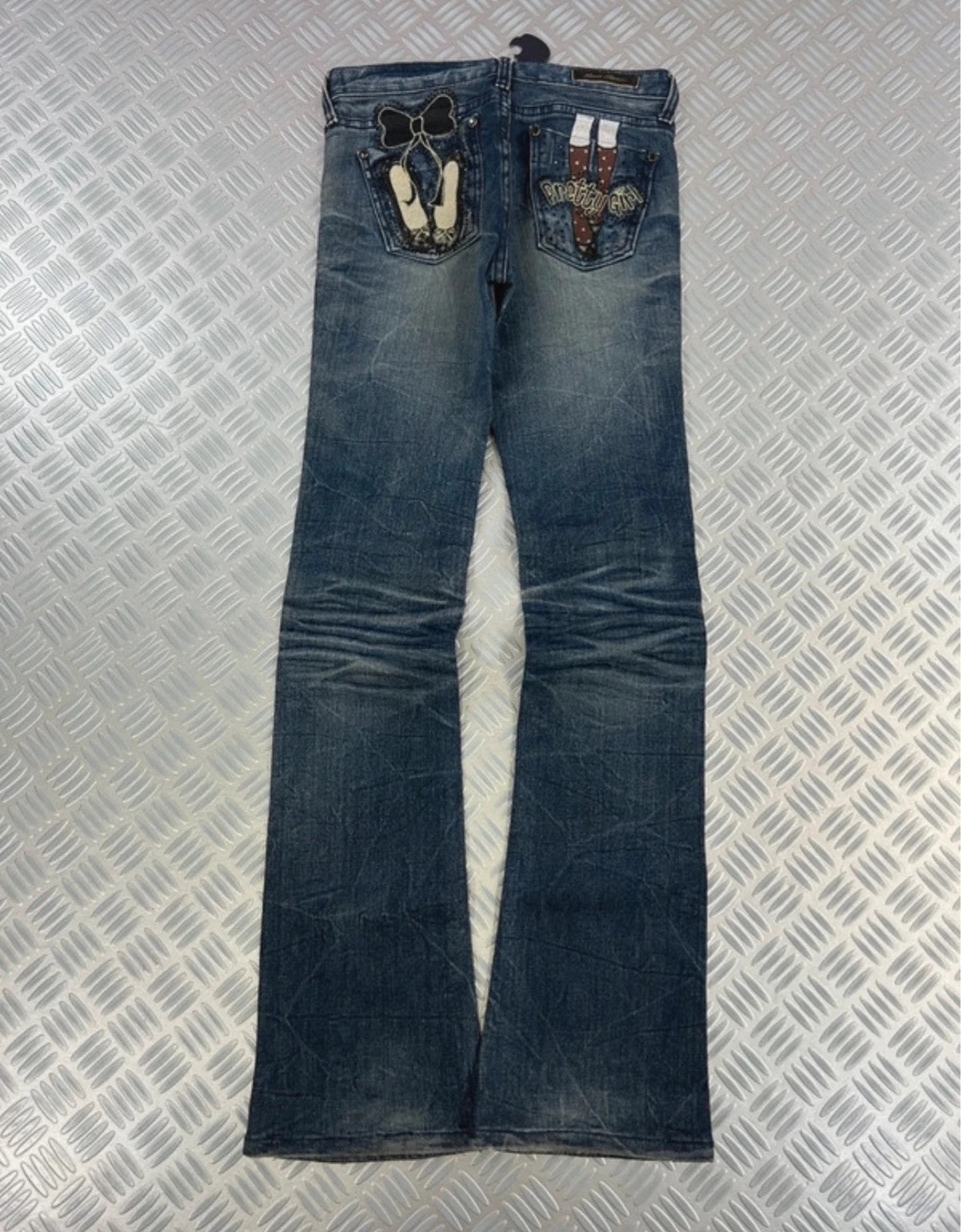 Vintage Hip Hop Y2K Japanese Boot cut Jeans tribal 2000s