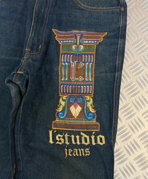 Vintage Embroidered hip hop y2k Baggy jeans 2000s