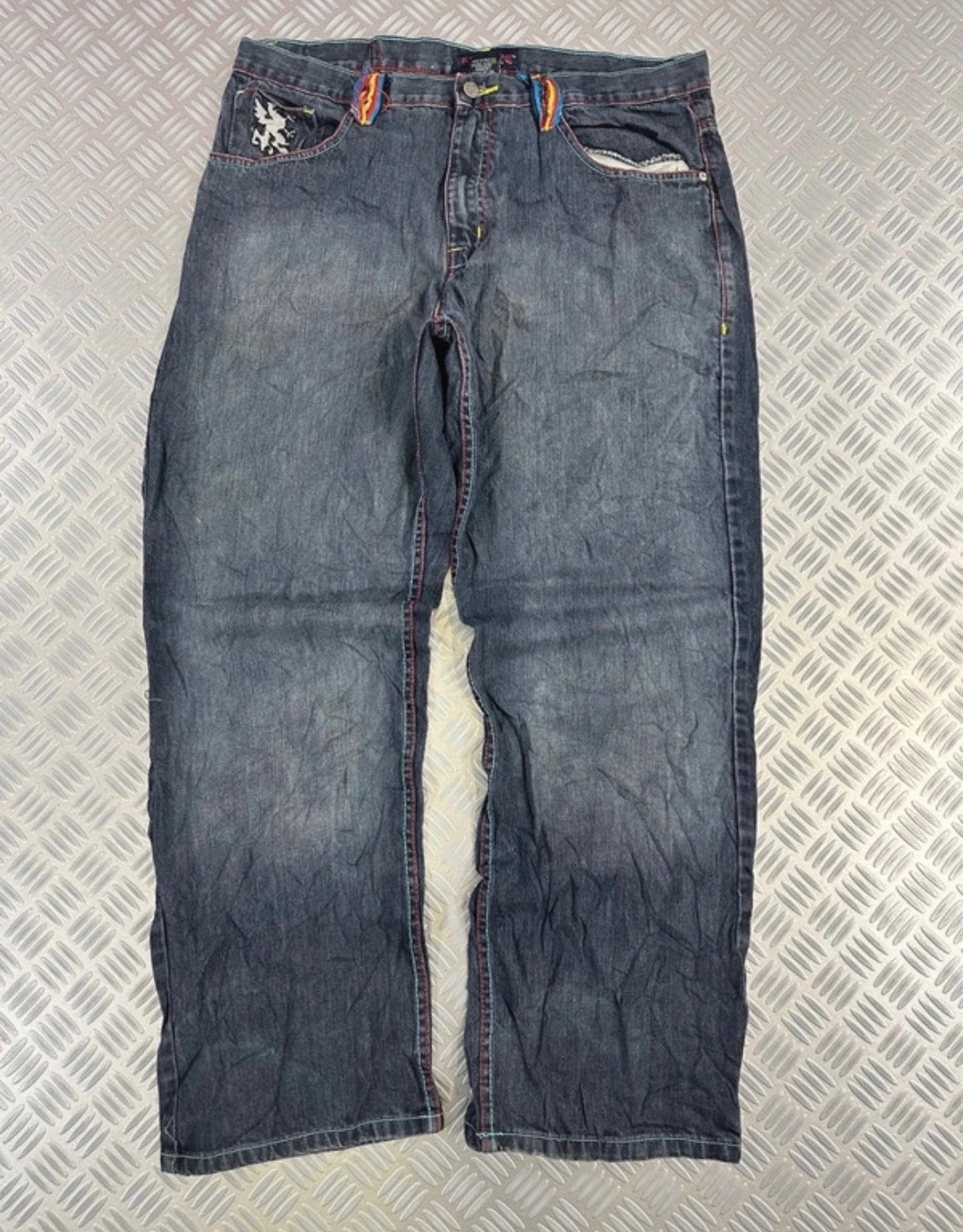 Vintage Red Ape y2k Hip Hop Baggy Jeans 2000s