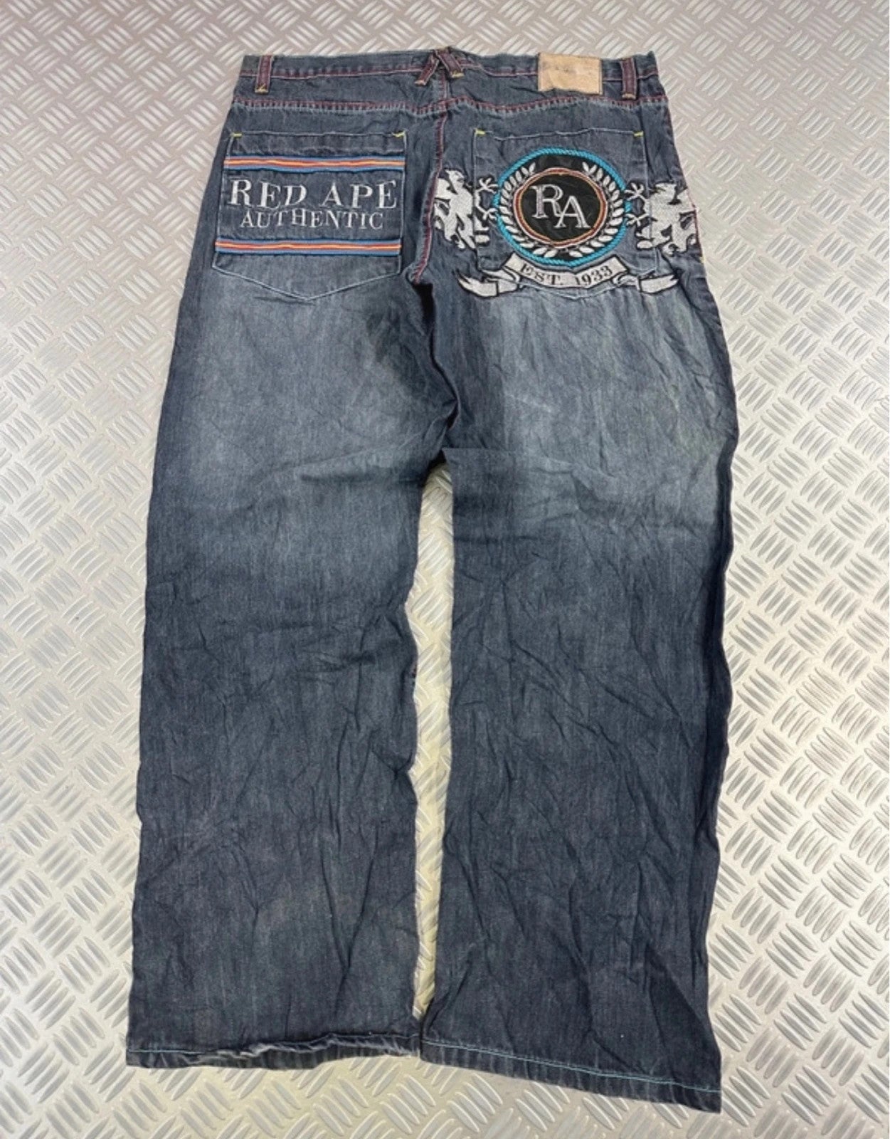 Vintage Red Ape y2k Hip Hop Baggy Jeans 2000s