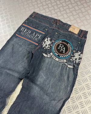 Vintage Red Ape y2k Hip Hop Baggy Jeans 2000s