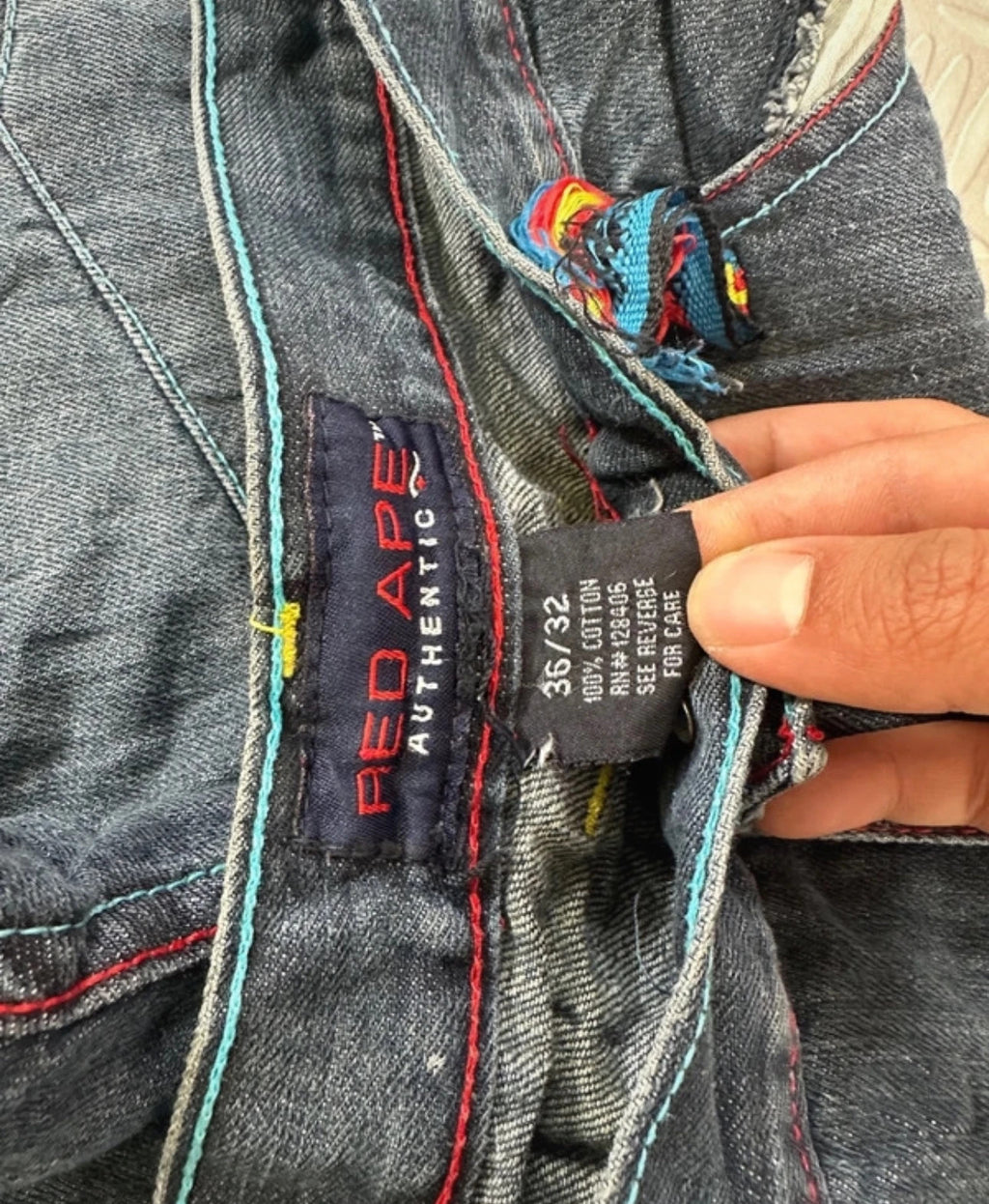 Vintage Red Ape y2k Hip Hop Baggy Jeans 2000s