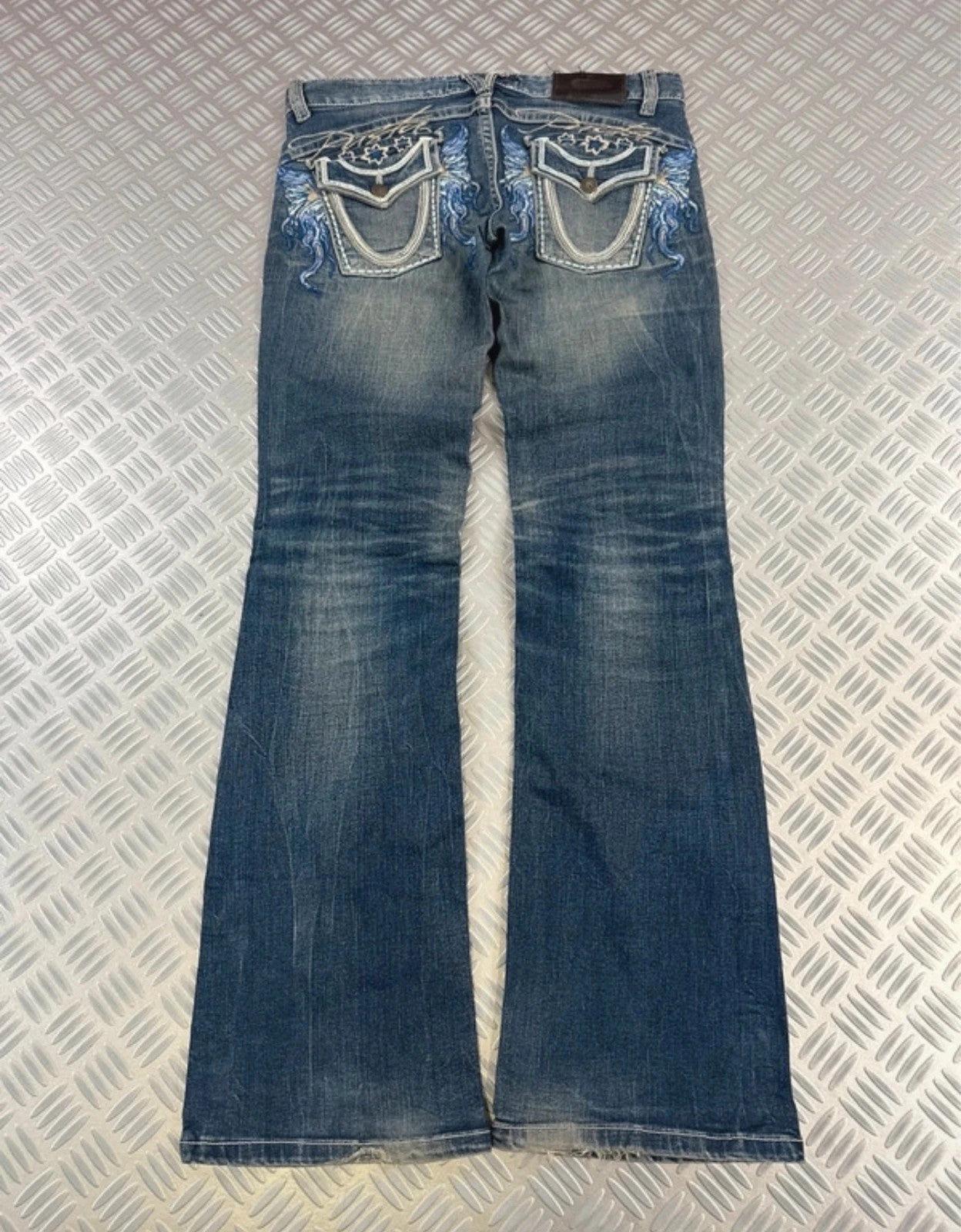 Vintage Y2k Hip Hop Boot cut Jeans 2000s Blau M