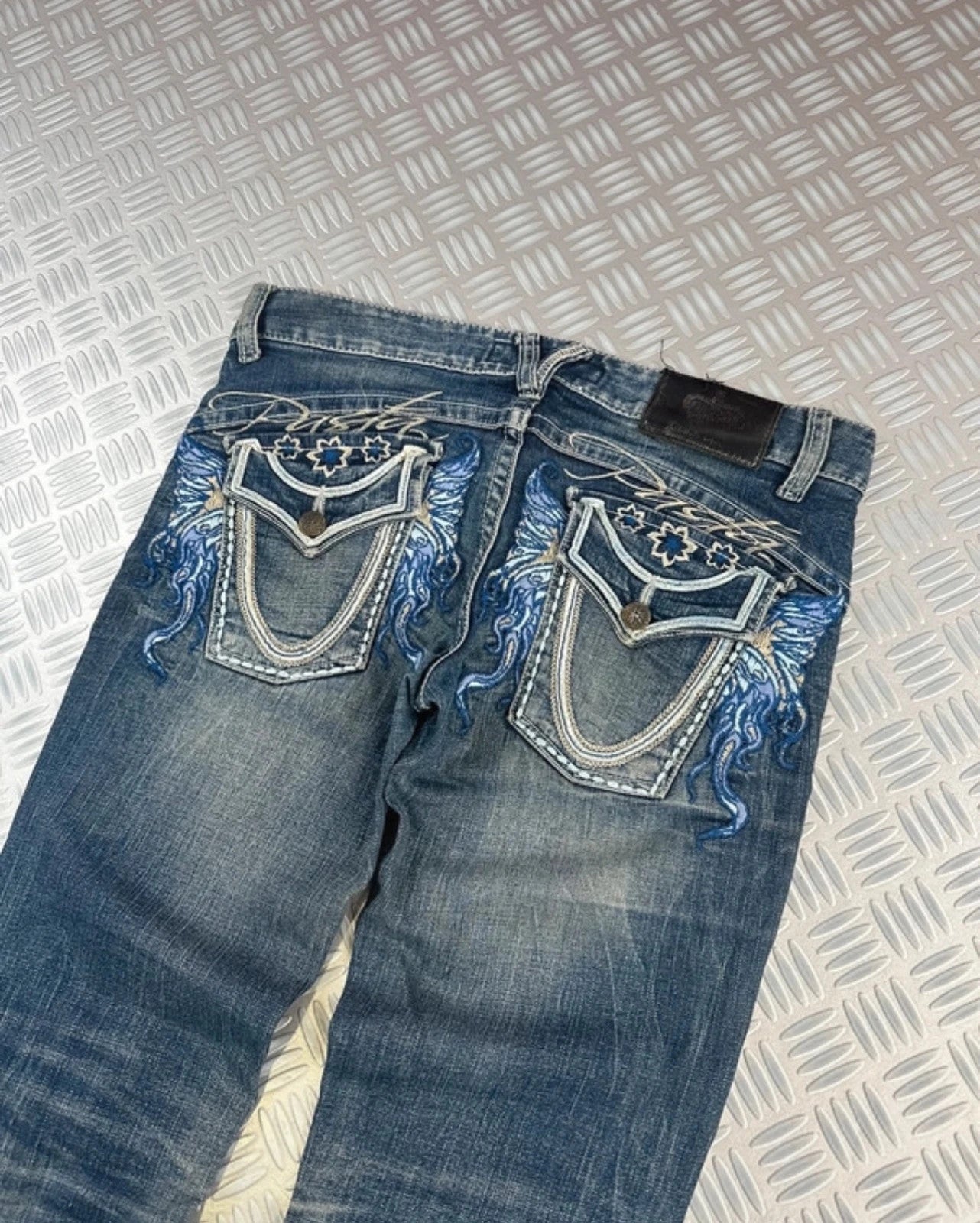 Vintage Y2k Hip Hop Boot cut Jeans 2000s Blau M