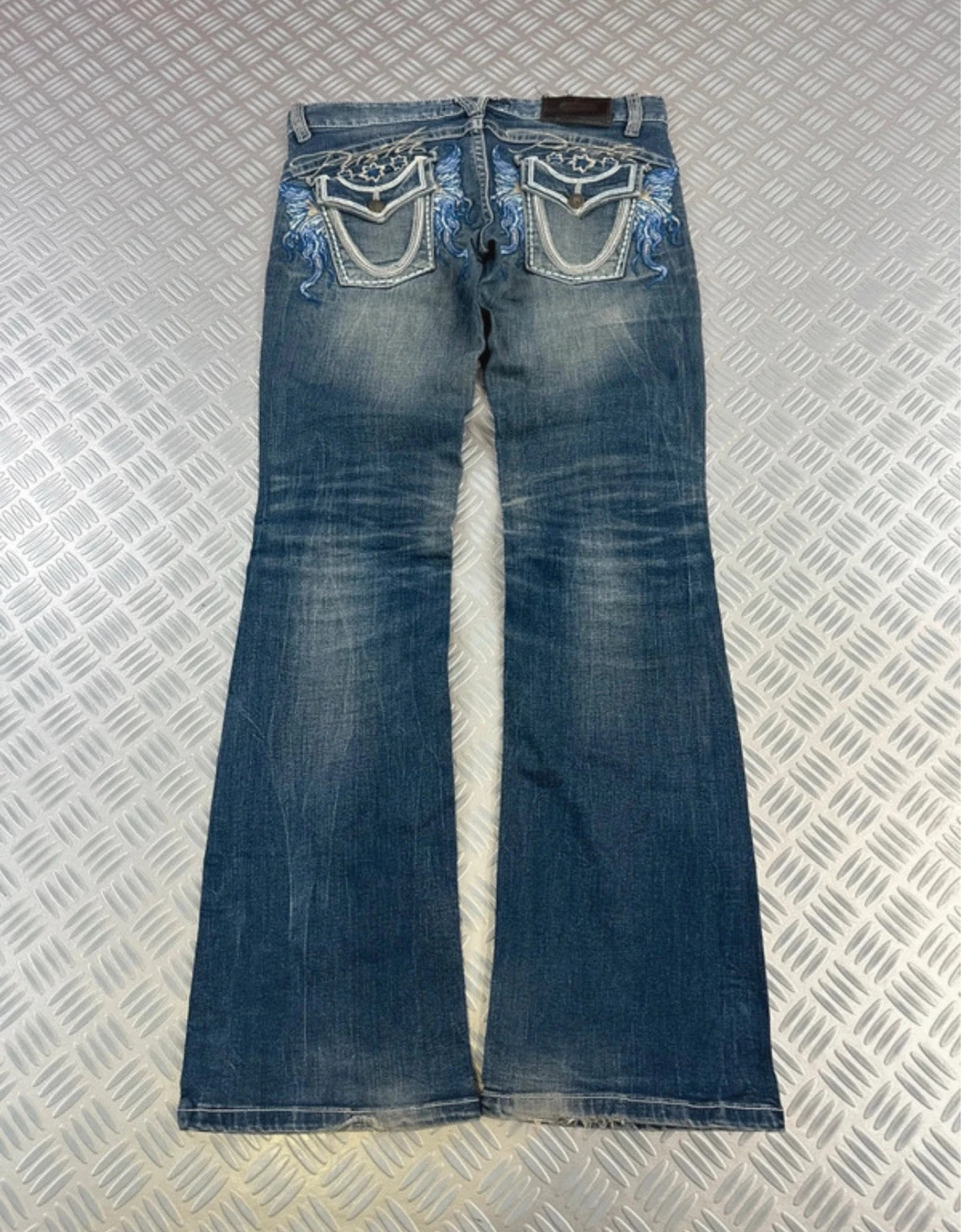 Vintage Y2k Hip Hop Boot cut Jeans 2000s Blau M