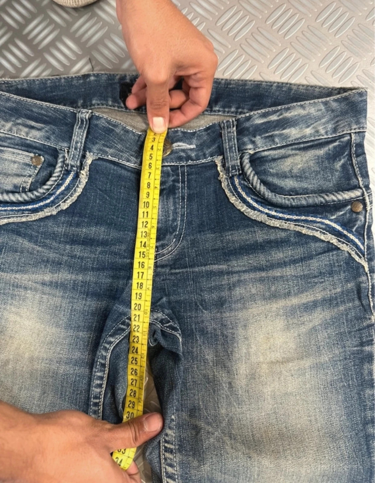 Vintage Y2k Hip Hop Boot cut Jeans 2000s Blau M