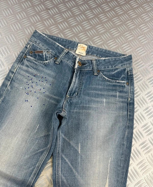 Vintage y2k Japanese Boot cut Jeans 2000s Blau M
