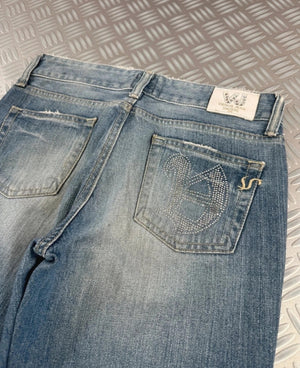 Vintage y2k Japanese Boot cut Jeans 2000s Blau M