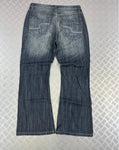 Vintage Lappy Ami y2k Hip Hop Japanese boot cut Baggy Jeans 2000s Flared style