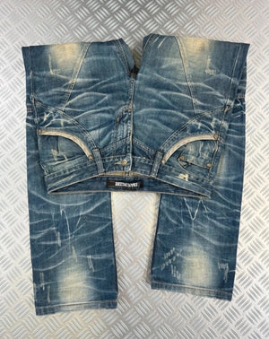 Vintage Flared y2k Hip Hop Japanese Jeans 2000s style