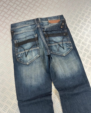 Vintage Tough y2k Flared Hip Hop Japanese Denim Jeans 2000s rare collection