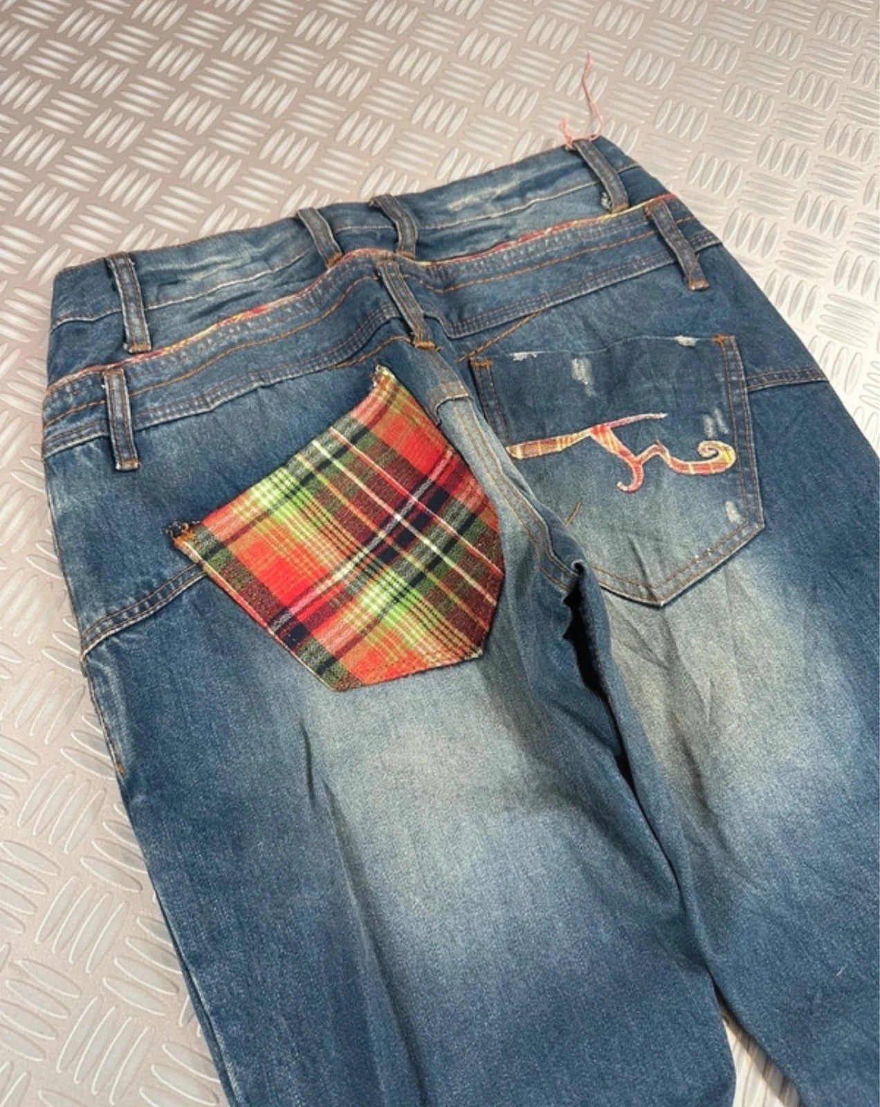 Vintage Y2k Hip Hop Japanese Flared Jeans multipocket 2000s